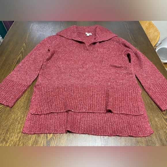 Falls Creek Red Collared Sweater Size Small (fits medium) - Picture 1 of 2
